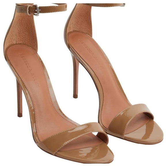 Rebecca Allen Women's The Two Strap Heeled Sandal Tan High Heel size 9.5 M - Picture 4 of 10
